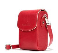 MegaGear MG1212 Canon PowerShot S120, Sony Cyber-shot DSC-RX100V, DSC-RX100IV, DSC-RX100III, DSC-RX100II Leather Camera Case with Strap - Red