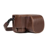 MegaGear MG1231 Ever Ready Leather Case and Strap with Battery Access for Sony Alpha A6500 Camera - Dark Brown