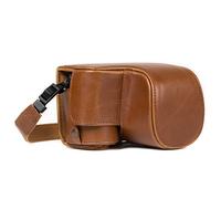 MegaGear MG1232 Ever Ready Leather Case and Strap with Battery Access for Sony Alpha A6500 Camera - Light Brown