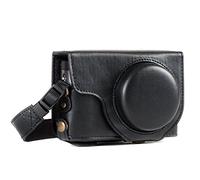 MegaGear MG1258 Ever Ready Leather Camera Case compatible with Panasonic Lumix DC-TZ95, DC-TZ90 - Black