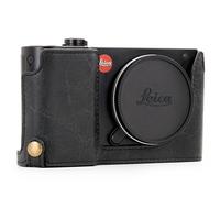 MegaGear MG1283 Ever Ready Genuine Leather Half Case and Strap with Battery Access for Leica TL2 TL Camera - Black