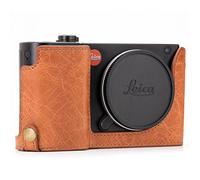 MegaGear MG1284 Ever Ready Genuine Leather Half Case and Strap with Battery Access for Leica TL2 TL Camera - Brown