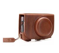 MegaGear MG1287 Ever Ready Genuine Leather Case and Strap with Battery Access for Leica C Typ 112 Camera - Brown