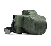 MegaGear MG1341 Ever Ready Genuine Leather Case and Strap with Battery Access for Fujifilm X-E3 Camera - Green