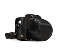 MegaGear MG1345 Ever Ready Leather Case and Strap with Battery Access for Olympus OM-D E-M10 Mark III Camera - Black