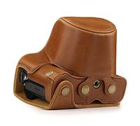 MegaGear MG1347 Ever Ready Leather Case and Strap with Battery Access for Olympus OM-D E-M10 Mark III Camera - Light Brown