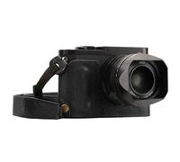 MegaGear MG1400 Leica Q-P, Q (Typ 116) Genuine Leather Camera Half Case and Strap - Black