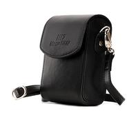 MegaGear MG1428 Panasonic Lumix DC-ZS200, TZ200, Leica C-Lux Leather Camera Case with Strap - Black