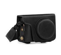 MegaGear MG1435 Panasonic Lumix DC-ZS200, TZ200 Ever Ready Genuine Leather Camera Case and Strap, Black