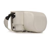 MegaGear MG1455 Olympus PEN E-PL10, E-PL9 (14-42 mm) Ever Ready Leather Camera Case and Strap, White
