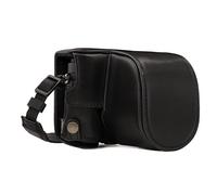 MegaGear MG1464 Ever Ready Leather Camera Case Compatible with Panasonic Lumix DC-GX900, DC-GF10 (12-32mm) - Black