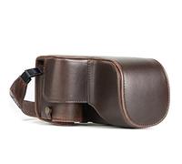 MegaGear MG1485 Sony Alpha A6500 (16-70, 18-135 mm) Ever Ready Leather Camera Case and Strap - Dark Brown