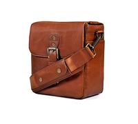 MegaGear MG1522 Leather Camera Messenger Bag for Mirrorless, Instant and DSLR Cameras - Light Brown