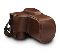 MegaGear MG1536 Nikon D3500 Ever Ready Leather Camera Case and Strap - Dark Brown