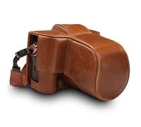 MegaGear MG1551 Ever Ready Genuine Leather Camera Case for Fujifilm X-T3 (XF23mm - XF56mm & 18-55mm Lens) - Brown