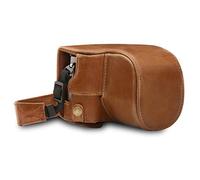 MegaGear MG1566 Ever Ready Genuine Leather Camera Case compatible with Panasonic Lumix DC-LX100 II - Brown