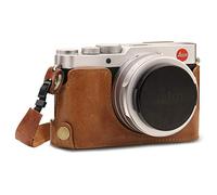 MegaGear MG1604 Ever Ready Genuine Leather Camera Half Case compatible with Leica D-Lux 7 - Brown