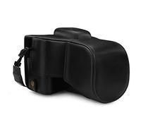 MegaGear MG1607 Ever Ready Leather Camera Case Compatible with Canon EOS 2000D (18-55mm) - Black