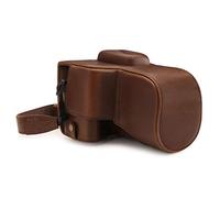 MegaGear MG1608 Ever Ready Leather Camera Case Compatible with Canon EOS 2000D (18-55mm) - Dark Brown
