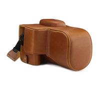 MegaGear MG1609 Ever Ready Leather Camera Case Compatible with Canon EOS 2000D (18-55mm) - Light Brown