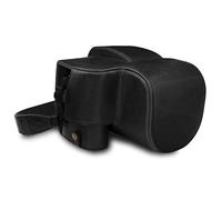 MegaGear MG1678 Ever Ready Leather Camera Case Compatible with Panasonic Lumix DC-FZ1000 II, Leica V-Lux 5 - Black