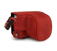 MegaGear MG1699 Ever Ready Genuine Leather Camera Case Compatible with Leica D-Lux 7 - Red