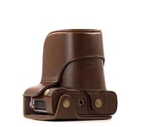 MegaGear MG173 Fujifilm X-A5, X-A3, X-A2, X-A1, X-M1 Ever Ready Leather Camera Case and Strap - Dark Brown
