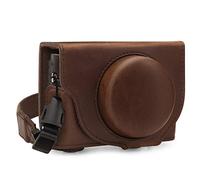 MegaGear MG1731 Ever Ready Leather Camera Case compatible with Sony Cyber-shot DSC-RX100 VII - Dark Brown