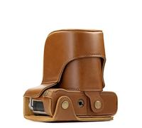MegaGear MG174 Fujifilm X-A5, X-A3, X-A2, X-A1, X-M1 Ever Ready Leather Camera Case and Strap - Light Brown