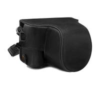Megagear MG1750 Ever Ready Leather Camera Case Compatible with Canon EOS M6 Mark II (15-45mm) - Black
