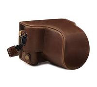 MegaGear MG1768 Ever Ready Leather Camera Case Compatible with Fujifilm X-A7 - Dark Brown