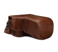 MegaGear MG1803 Ever Ready Genuine Leather Camera Case Compatible with Sony Alpha A6600 - Dark Brown