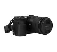 Megagear MG1807 Ever Ready Leather Camera Half Case Compatible with Sony Alpha A6600 - Black