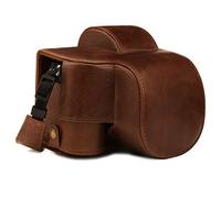 MegaGear MG1814 Ever Ready Genuine Leather Camera Case Compatible with Nikon Z50 (16-50mm) - Brown