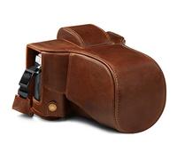 MegaGear MG1863 Ever Ready Genuine Leather Camera Case Compatible with Olympus OM-D E-M5 Mark III (14-150mm) - Brown