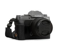 MegaGear MG1885 Ever Ready Genuine Leather Camera Half Case compatible with Fujifilm X-T200 - Black