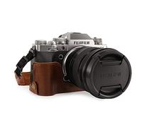 MegaGear MG1924 Ever Ready Genuine Leather Camera Half Case Compatible with Fujifilm X-T4 - Brown