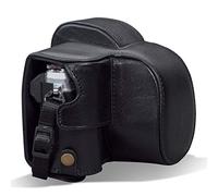 MegaGear MG1932 Ever Ready Genuine Leather Camera Case compatible with Olympus OM-D E-M10 Mark IV - Black