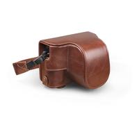 MegaGear MG1980 Ever Ready Genuine Leather Camera Case compatible with Fujifilm X Series X-E4 - Brown