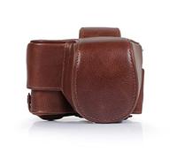 MegaGear MG2006 Ever Ready Genuine Leather Camera Case Compatible with Sony ZV-E10(16-50mm) (Brown)