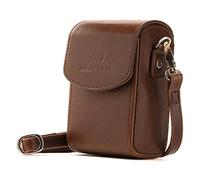 MegaGear MG279 Canon PowerShot S120, Sony Cyber-shot DSC-RX100V, DSC-RX100IV, DSC-RX100III, DSC-RX100II Leather Camera Case with Strap - Dark Brown