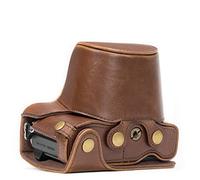MegaGear MG368 Olympus OM-D E-M10 Mark II, E-M10 (14-42mm) Ever Ready Leather Camera Case and Strap - Dark Brown