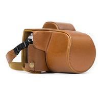 MegaGear MG369 Olympus OM-D E-M10 Mark II, E-M10 (14-42mm) Ever Ready Leather Camera Case and Strap - Light Brown