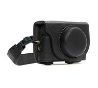 MegaGear MG588 Sony Cyber-shot DSC-RX100 VI, DSC-RX100 V, DSC-RX100 IV Ever Ready Leather Camera Case with Strap - Black
