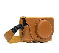 MegaGear MG598 Sony Cyber-shot DSC-HX99, DSC-HX95, DSC-HX90V, DSC-HX80 Ever Ready Leather Camera Case with Strap - Light Brown