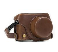 MegaGear MG662 "Ever Ready" Protective Leather Case Bag for Panasonic Lumix LX100/DMC-LX100 Camera - Dark Brown