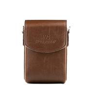 MegaGear MG824 Samsung WB350F Leather Camera Case with Strap - Dark Brown