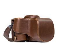 MegaGear MG857 Ever Ready Leather Case and Strap with Battery Access for Nikon D3400 Camera - Dark Brown