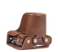 MegaGear MG918 Olympus PEN E-PL8 Ever Ready Leather Camera Case and Strap - Dark Brown