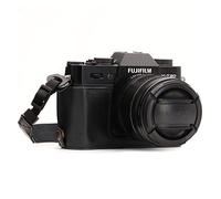 MegaGear MG957 Ever Ready Leather Camera Half Case and Strap compatible with Fujifilm X-T30, X-T20, X-T10 - Black